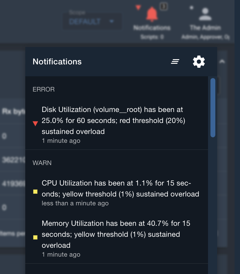 System Health Notification Bell