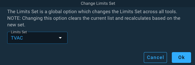 Change Limits Set