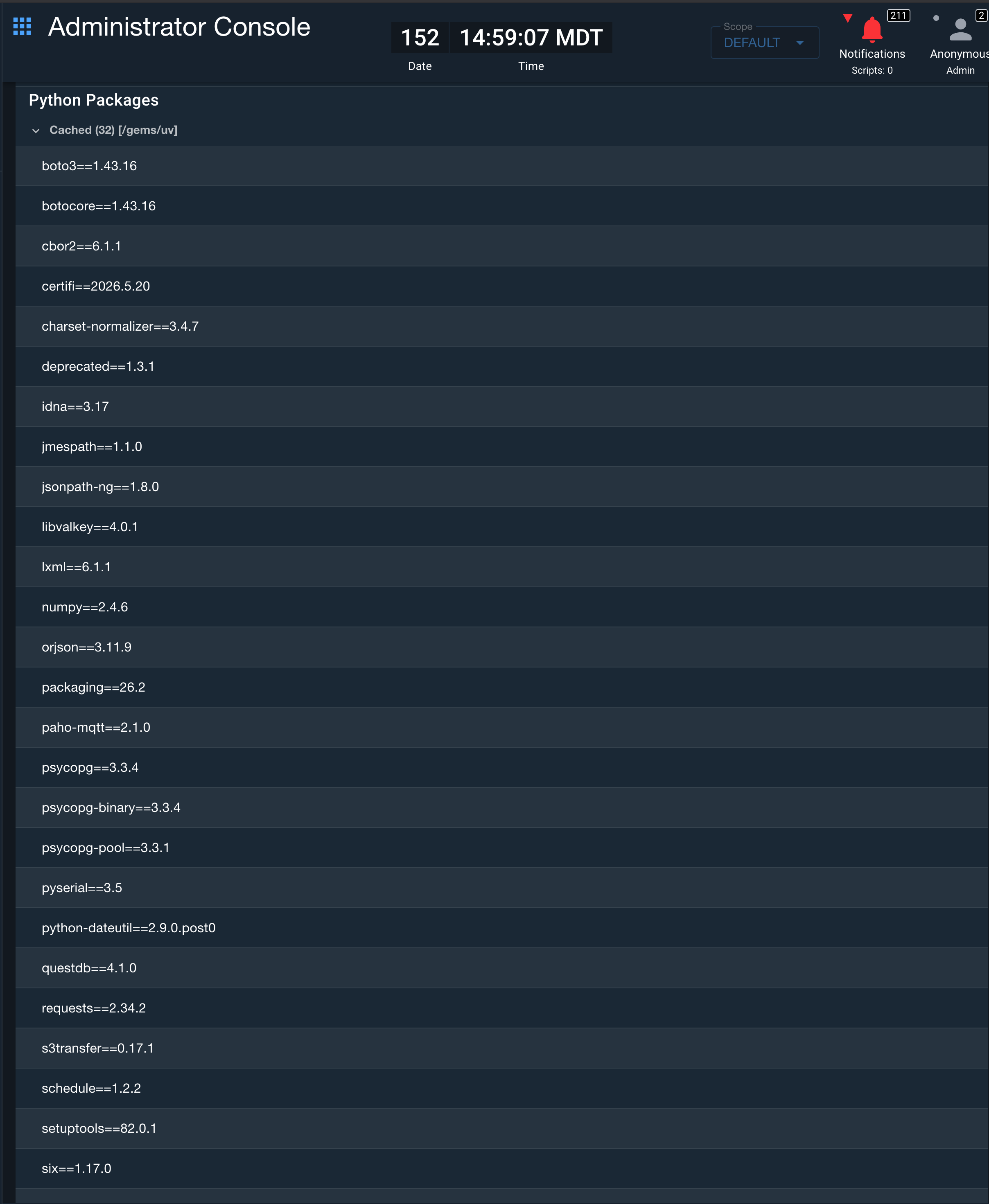 Cached Packages Expanded