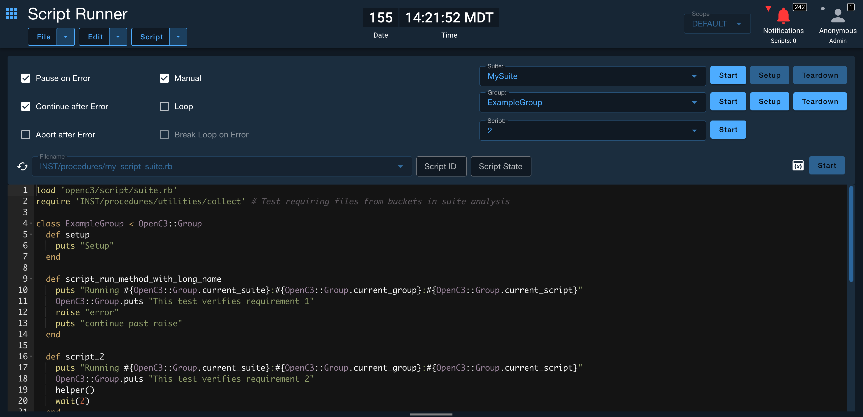 Suite Script