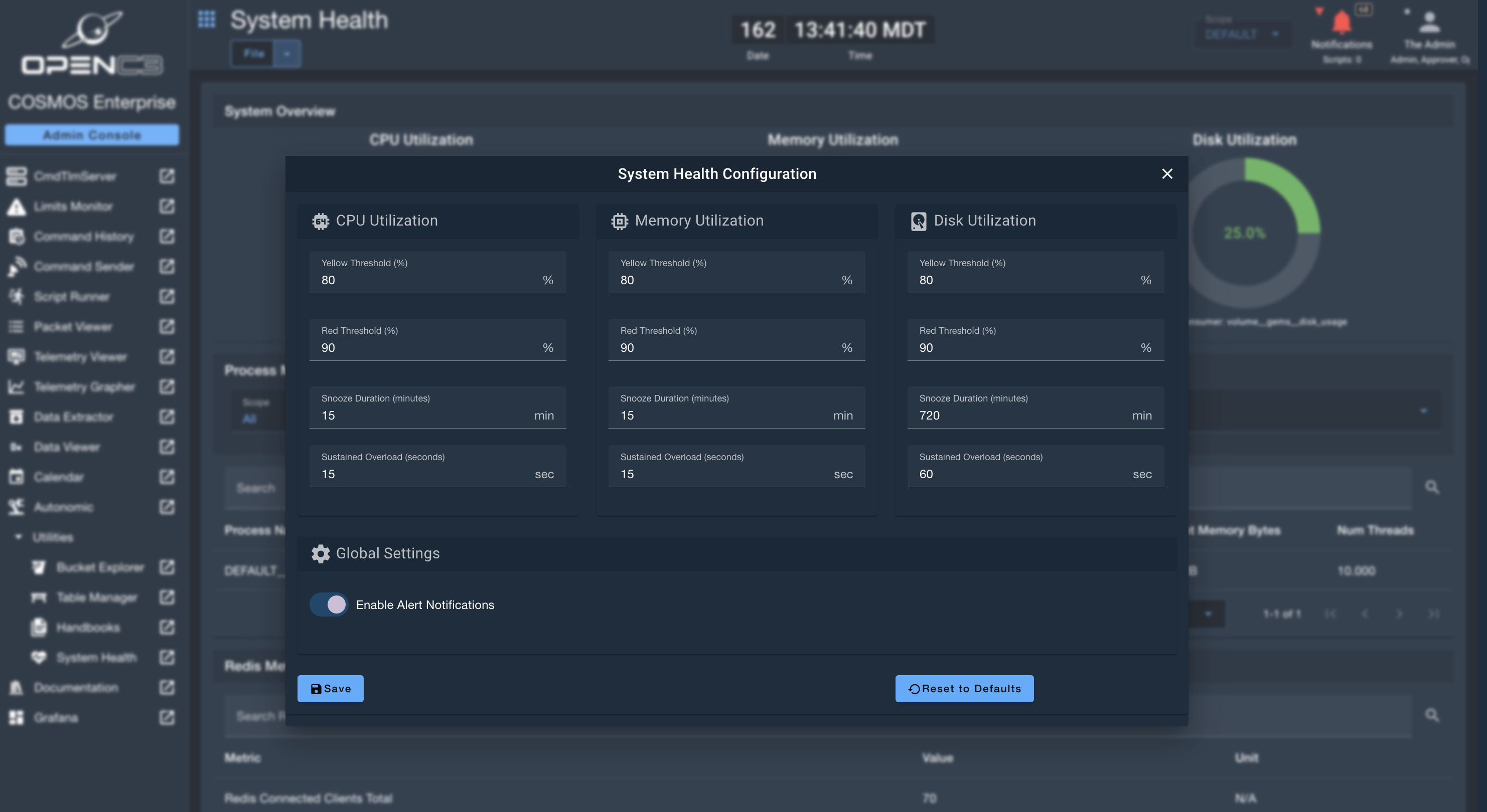 System Health Configurations